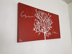 Cuadro Decorativo ARBOL BLANCO Y ROJO en internet