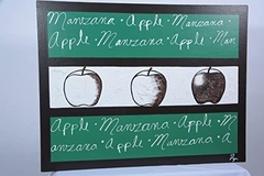 Cuadro Decorativo MANZANAS LETTERS 3