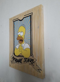 Cuadro Decorativo de Homero Simpson rezando