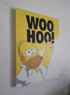 Cuadro Decorativo de Homero Simpson gritando woo hoo