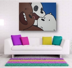 cuadro decorativo de osos escandalosos obra de arte popart artepop  cultura pop