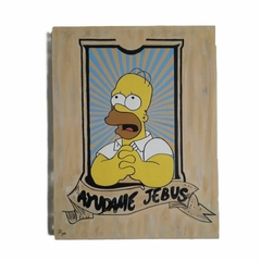 Cuadro Decorativo de Homero Simpson ayúdame jebus 