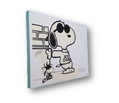 Cuadro Decorativo pintado a mano de SNOOPY y woodstock