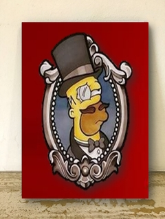 Cuadro Decorativo pintado a mano de Homero Simpson cosme fulanito 