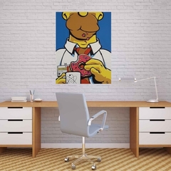 cuadro decorativo de homero simpson obra de arte popart artepop simpsonart cultura pop