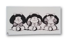 cuadro decorativo de mafalda obra de arte popart artepop cultura pop clásico