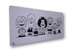 Cuadro Decorativo pintado a mano de los PERSONAJES DE MAFALDA