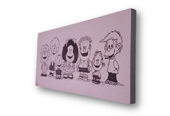 cuadro pintado a mano de mafalda obra de arte popart artepop