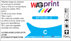 EPSON PLUS CYAN 70ML L3110 L3210 L4150 L5190 L5290 L6160 - comprar online