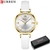 Relógio feminino com pulseira de couro Curren 9079