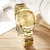 Relógio casual feminino Curren - Dourado 