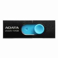 MEM USB ADATA 64GB 2.0 RETRACTIL UV220 NEGRO AZUL