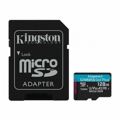 MEM MICRO SD KINGSTON 128GB CANVAS GO PLUS A2 U3 V30 CON ADAPTADOR SD CLASE10