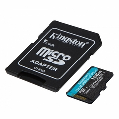 MEM MICRO SD KINGSTON 128GB CANVAS GO PLUS A2 U3 V30 CON ADAPTADOR SD CLASE10 - comprar en línea