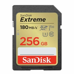 MEM SD SANDISK EXTREME 256GB SDXC Y SDXC UHS V30 I CL10 U3CARD 180 MBS SDSDXVE 256G GNCIN