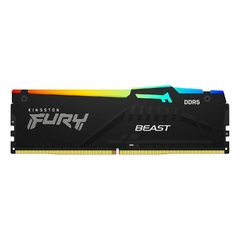 MEM DDR5 KINGSTON FURY BEAST NEGRO RGB KIT 2X16GB 32GB 5200MT/S CL40