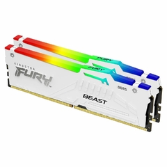 MEM DDR5 KINGSTON FURY BEAST BLANCO RGB XMP 64GB KIT DE 2 5600MTS CL40 - comprar en línea