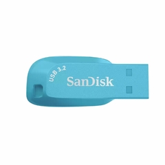 MEM USB SANDISK ULTRA SHIFT 128GB USB 3.0 AZUL TURQUEZA SDCZ410 128G G46BB