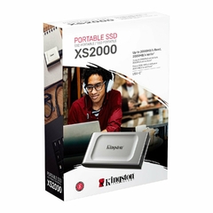 SSD EXTERNO KINGSTON XS2000 4TB USB C NEGRO PLATA - Store PC Bit MX