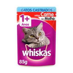 WHISKAS SACHÊ GATOS CASTRADOS 85G