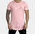 Camiseta Masculina Longline Canelada Ribana na internet