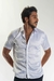 Camisa Masculina Per Pochi Cetim M/C Gola Italiana - loja online