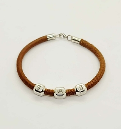 PULSERA DE CUERO Y PLATA - comprar online