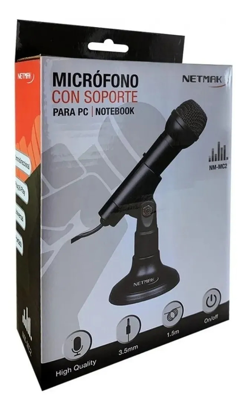 Microfono Streaming Gamer Noga Mic-2040 Flexible Soporte 3.5