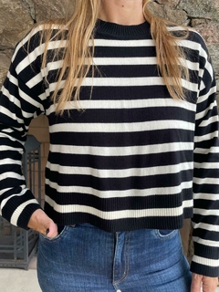 Sweater a rayas crop