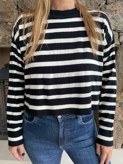 Sweater a rayas crop - comprar online