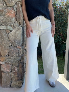 JEAN WIDE LEG LAZO WHITE