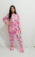 PIJAMA ADULTO MACACÃO PANDA ROSA na internet