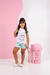 PIJAMA INFANTIL MANGA CURTA E SHORT FADINHA VERDE COLORIR - lbpijamas