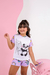 Imagem do PIJAMA INFANTIL MANGA CURTA E SHORT PANDA LILÁS COLORIR