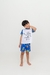 PIJAMA INFANTIL MANGA CURTA E SHORT ROBO AZUL COLORIR