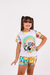 PIJAMA INFANTIL MANGA CURTA E SHORT FEMININO LOONEY TUNES na internet