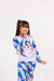 PIJAMA INFANTIL MANGA LONGA E CALÇA GATINHA EMOJI AZUL - loja online