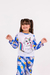 PIJAMA INFANTIL MANGA LONGA E CALÇA GATINHA EMOJI AZUL - lbpijamas