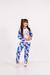 PIJAMA INFANTIL MANGA LONGA E CALÇA GATINHA EMOJI AZUL