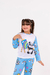 PIJAMA INFANTIL MANGA LONGA E CALÇA PANDA PINTOR AZUL - loja online