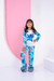 PIJAMA INFANTIL MANGA LONGA E CALÇA STITCH FLOR