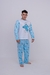 PIJAMA ADULTO MANGA LONGA SMURF MASCULINO