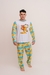 PIJAMA ADULTO MANGA LONGA GARFIELD MASCULINO