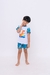 PIJAMA INFANTIL MANGA CURTA E SHORT DINO SKATE ESCURO - lbpijamas