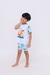 PIJAMA INFANTIL MANGA CURTA E SHORT DINO SKATE CLARO - lbpijamas