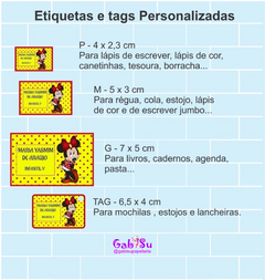 kit de Etiquetas + tag escolar (personalizada) - GabiSu Papelaria
