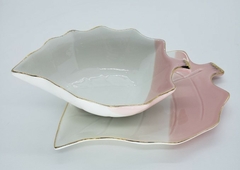 Conjunto Bowls Folhas Rosa e Branco na internet