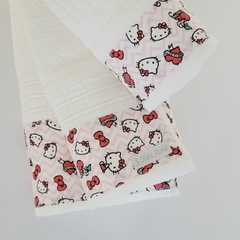 Toalha Infantil Buddemeyer Frape Hello Kitty Moranguinho 3 peças - S Hais Ateliê