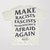 Camiseta Make Afraid Again! - Cor Off White com Gola Canelada - comprar online