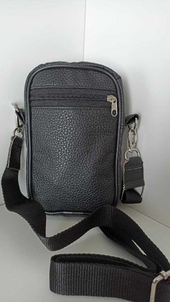 Minibag Total Black "Crocko" - comprar online